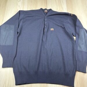 Paul Shark Yachting Sweater Collared Wool Jumper Long Sleeve Button Size XXL Men